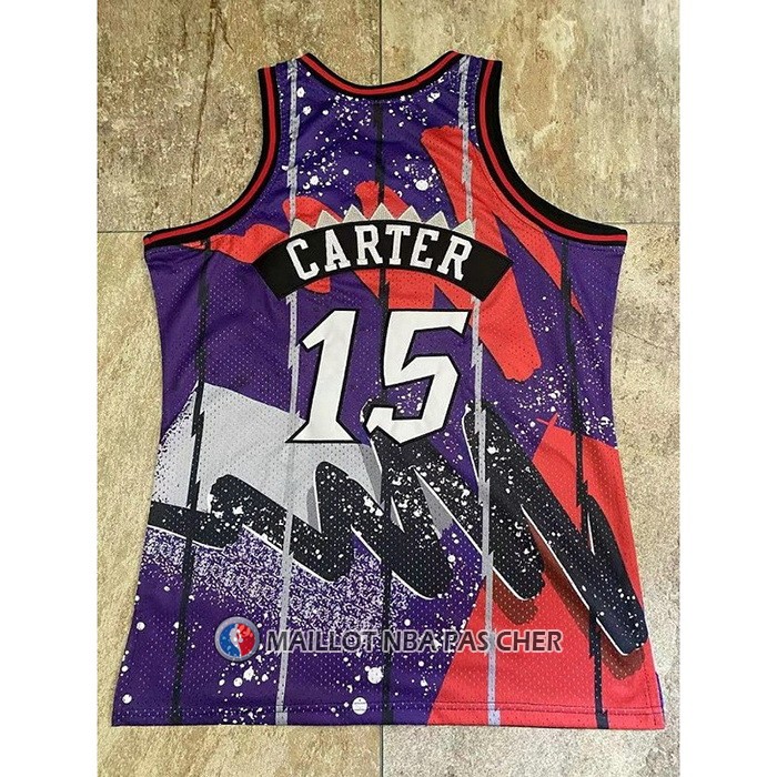 Maillot Tornto Raptors Vince Carter NO 15 Mitchell & Ness 1998-99 Volet